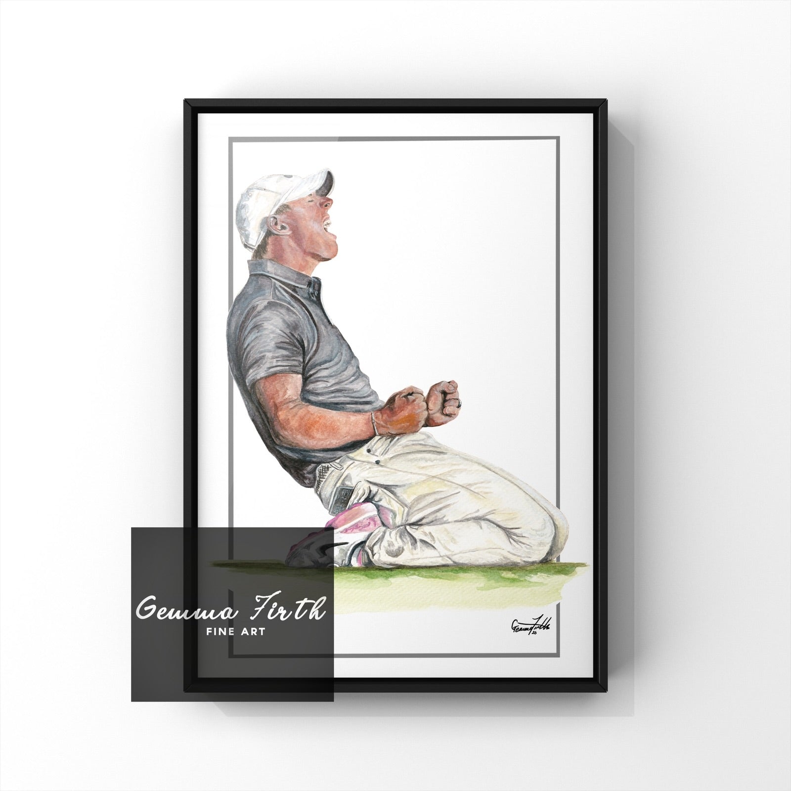 Rory McIlroy Watercolour Painting – Capturing a Champion’s Defining Moment