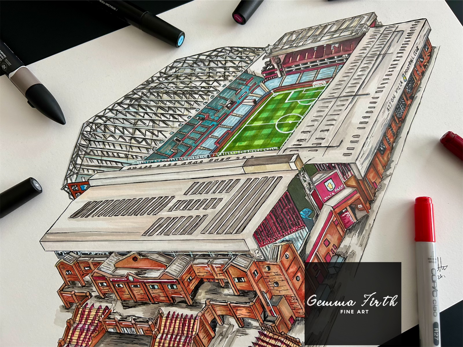 A Hand-Drawn Tribute to Villa Park