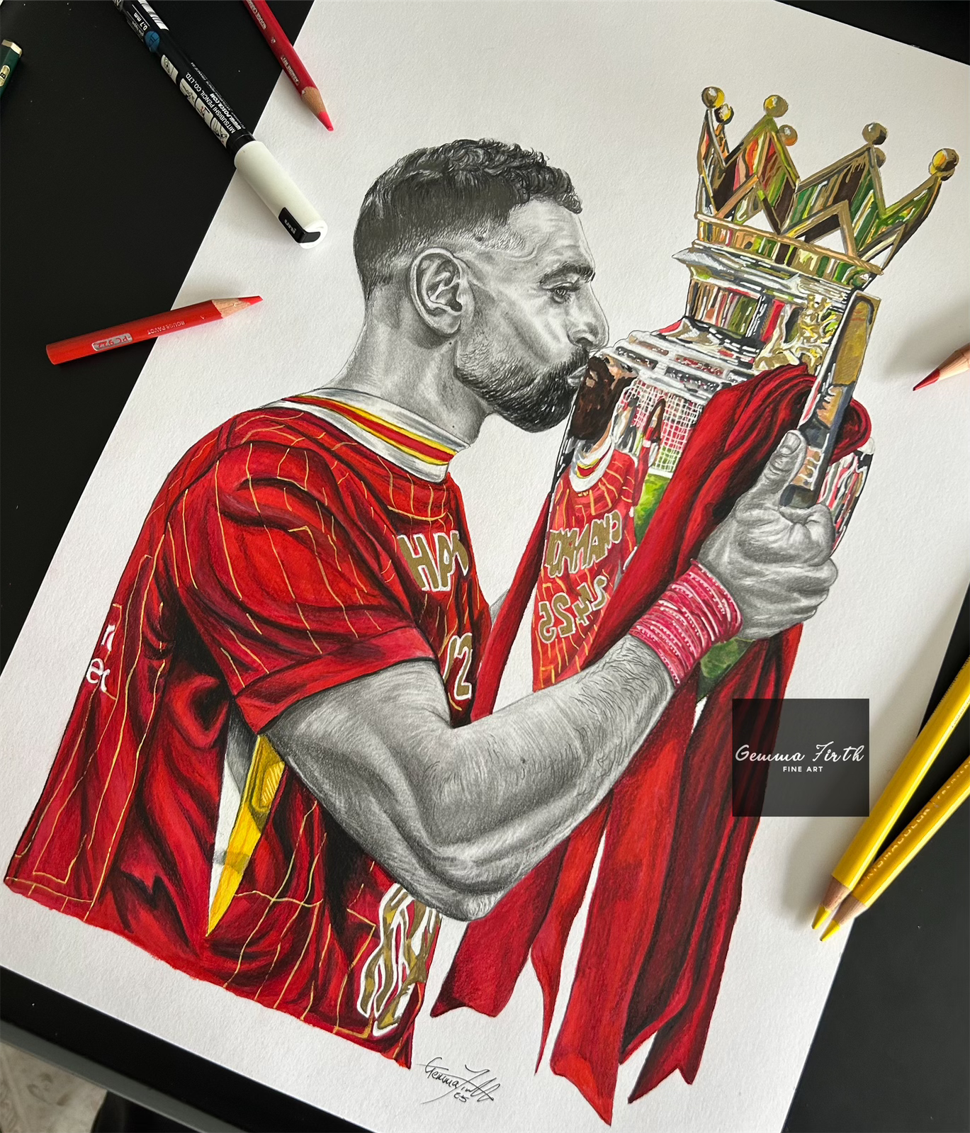 Painted in Red and Gold: A Tribute to Mohamed Salah and a Title-Winning Legacy