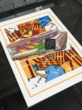 Bradford City Kit Retro Shirts & Stadium Football Print