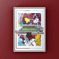 Burnley Kit Collage Retro Shirts & Stadium Football Print