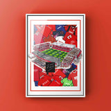 Forest Kit Collage Retro Shirts & Stadium Football Print