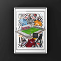 Grimsby Kit Collage Retro Shirts & Stadium Football Print