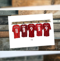 Roberto Firmino Themed lfc Career Dressing Room Kit Print Hand Illustrated Design