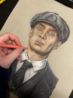 "Tommy Shelby" Coloured Pencil Drawing *ORIGINAL ARTWORK*