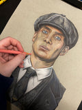 "Tommy Shelby" Coloured Pencil Drawing *ORIGINAL ARTWORK*