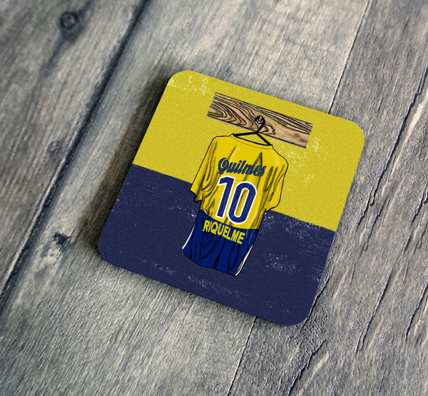 Retro Riquelme Shirt Illustration Coaster