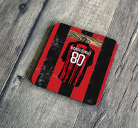 Retro Ronaldinho Shirt Illustration Coaster