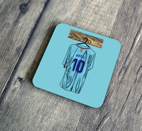 Retro Messi Shirt Illustration Coaster