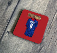 Retro Rooney Shirt Illustration Coaster