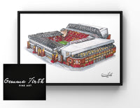 Drawing of Anfield Stadium Liverpool themed drawing | Football Prints | Birthday Gift | Football Decor | A4 A5 A3 Football Print | Champions