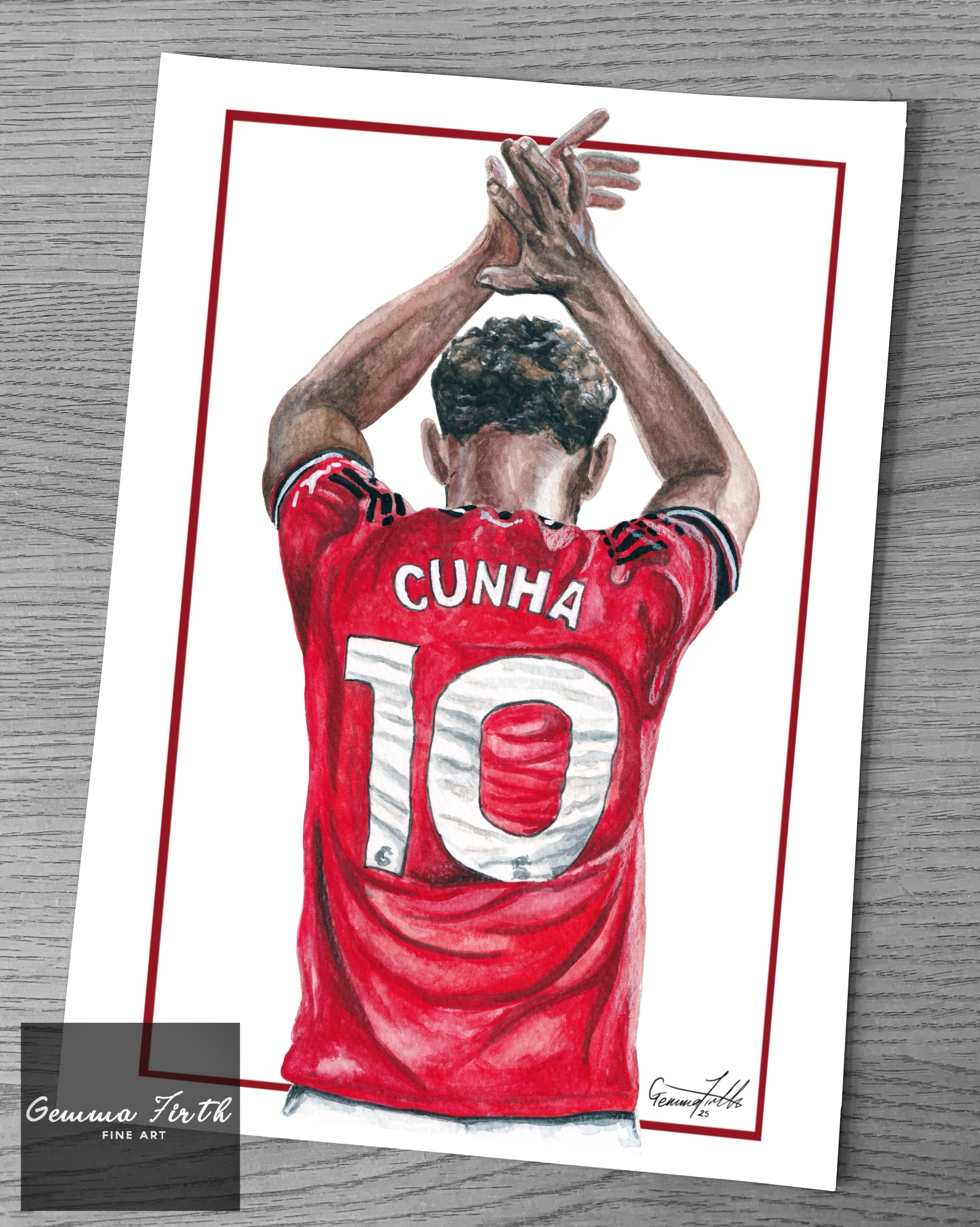 Matheus Cunha Inspired Watercolour Painting print A4 A5 A3 Original Artwork | Football Prints | Birthday Gift