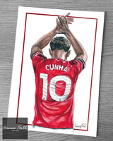Matheus Cunha Inspired Watercolour Painting print A4 A5 A3 Original Artwork | Football Prints | Birthday Gift