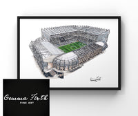 St. James' Park themed drawing | Football Prints | Birthday Gift | Football Decor | A4 A5 A3 Football Print | Newcastle Fan Gift