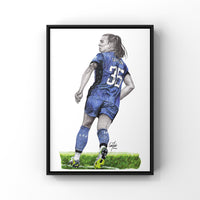 Liverpool women Miriael Taylor Print Pencil Drawing Original Artwork footballer drawing