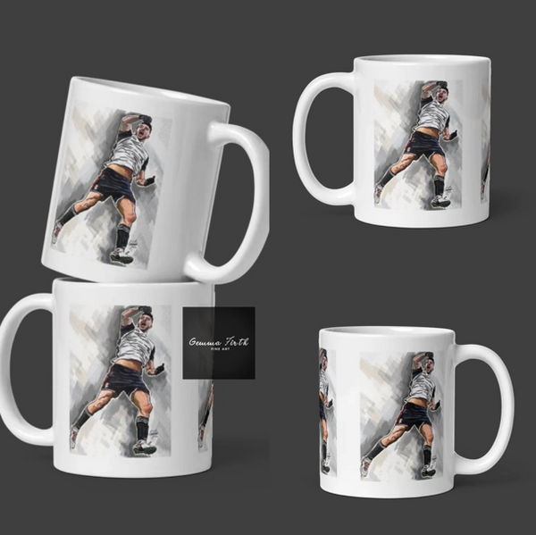 Drawing of Raul Jimenez Digital Drawing Inspired Pencil Drawing Mug Original Artwork