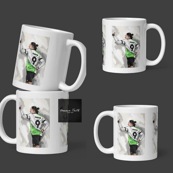 Drawing of Darwin Nunez Digital Drawing Inspired Pencil Drawing Mug Original Artwork