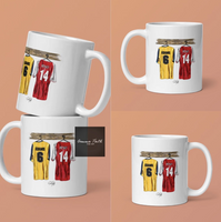 Thierry Henry and Tony Adams Inspired Shirt Illustration Inspired Pencil Drawing Mug Original Artwork