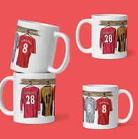 Steven Gerrard Career in Shirts Inspired Drawing Mug Original Artwork