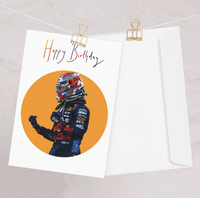 Verstappen Drawing Birthday Card A5 Size Handmade HAMMER CARD