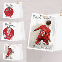 Liverpool Portraits Drawing Birthday Card A5 Size Handmade HAMMER CARD