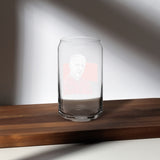 Bill Shankly Can-shaped glass