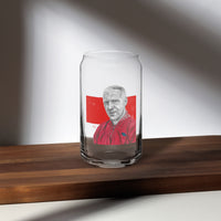 Bill Shankly Can-shaped glass