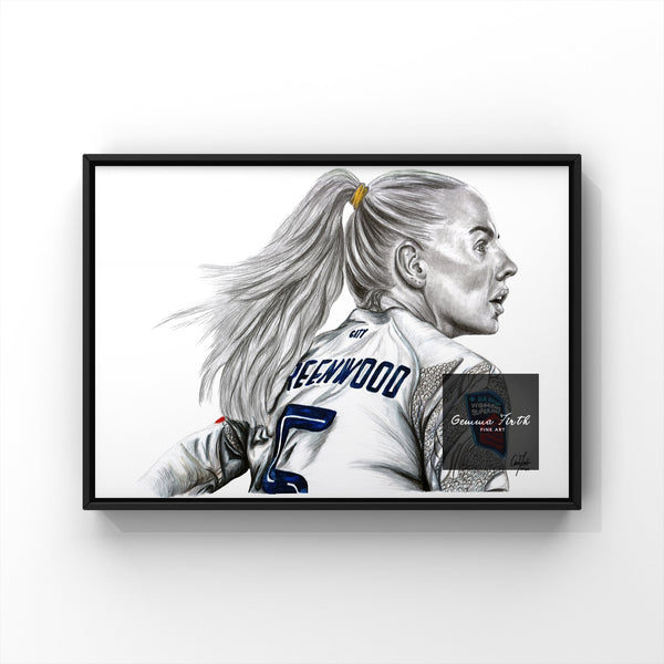 Alex Greenwood inspired Print Pencil Drawing Original Artwork footballer drawing Lionesses