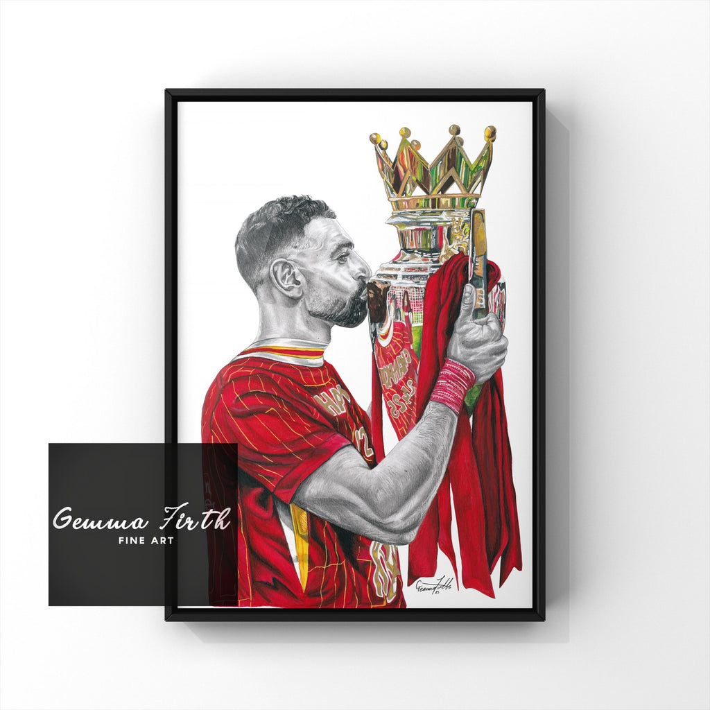 Mo Salah Inspired Pencil Drawing A4 A5 A3 Drawing Liverpool Champions drawing | Football Prints | Birthday Gift | Football Decor |