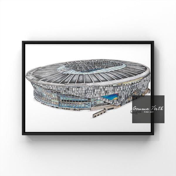 Drawing of Tottenham Stadium themed drawing | Football Prints | European Champions | Football Decor | A4 A5 A3 Football Print |