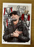 Jurgen Klopp Trophy Digital Illustration Print