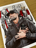 Jurgen Klopp Trophy Digital Illustration Print