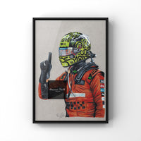 Colour Pencil Drawing of Lando Norris PRINT