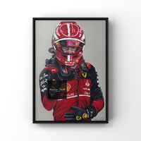 Colour Pencil Drawing of Charles Leclerc A4 UNFRAMED PRINT