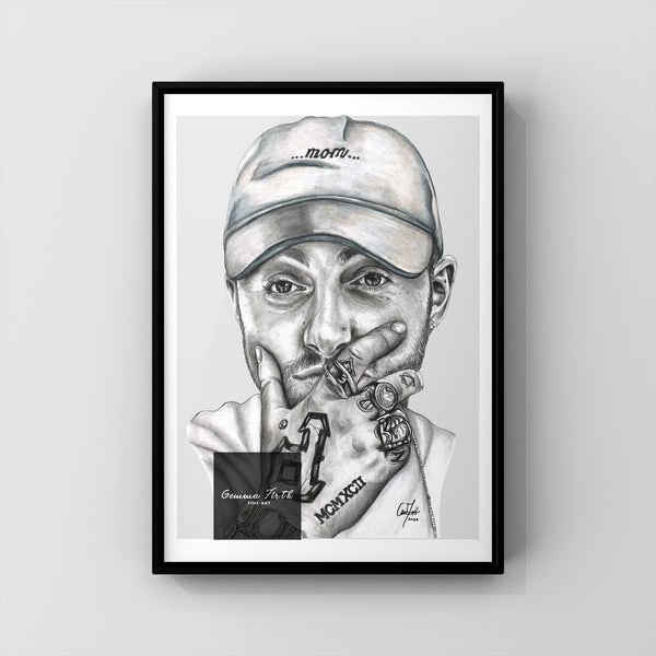 Pencil Drawing of Mac Miller (Print)