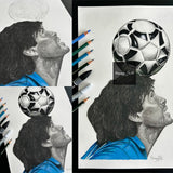 Maradona Drawing Print