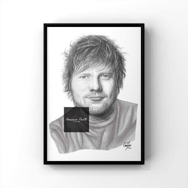 Ed Sheeran Greyscale Drawing