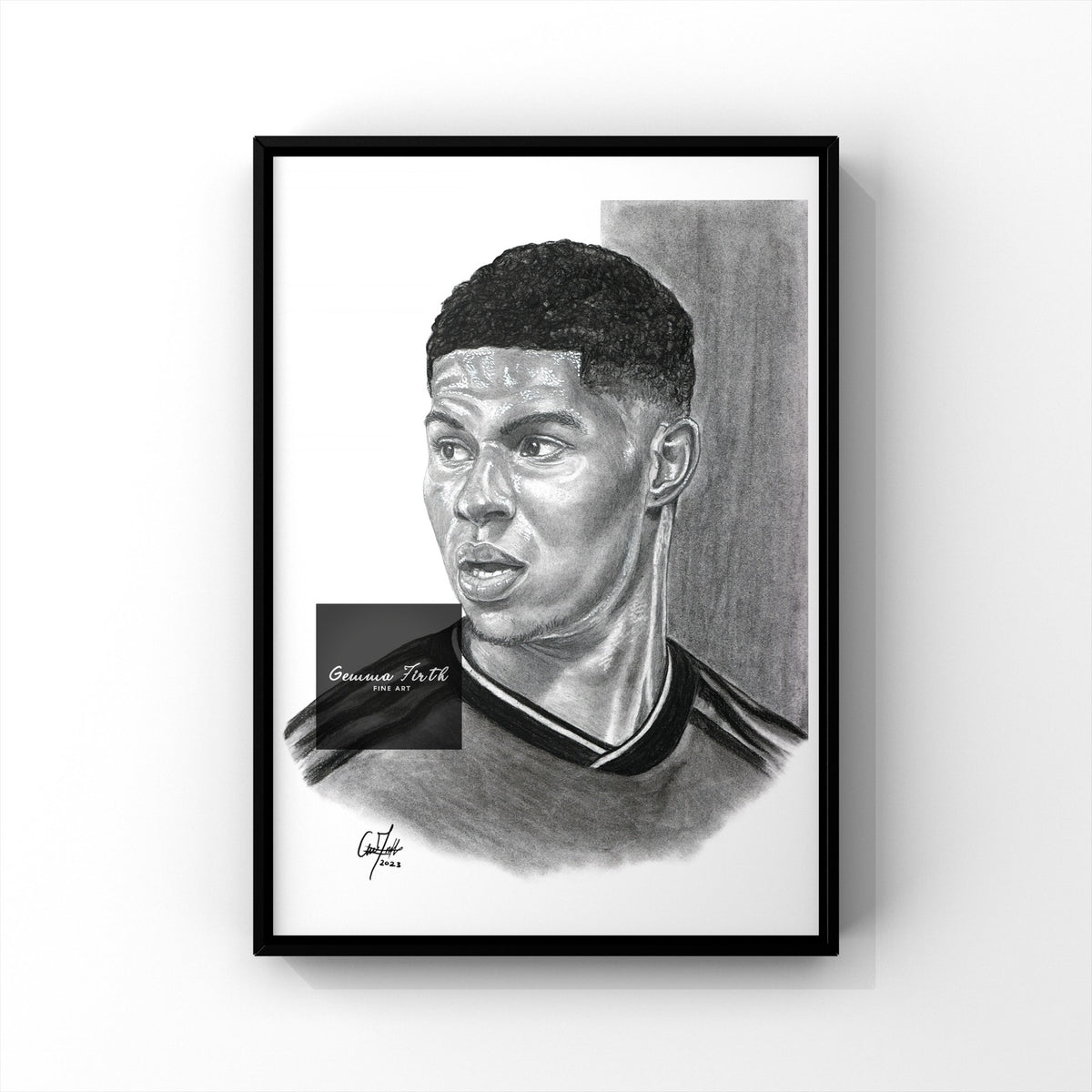 Easy Rashford Drawing Simple Marcus Rashford Inspired Pencil Drawing Print – gfirthart
