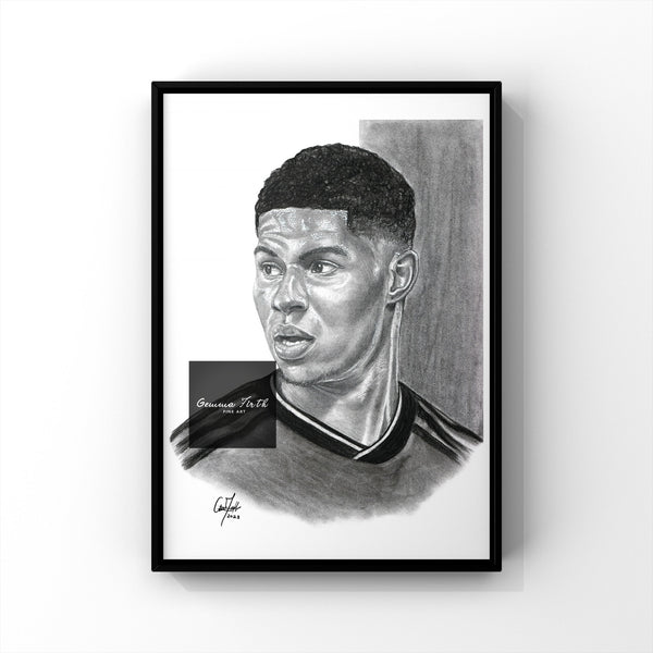 "Rashford" A4 Pencil Drawing *ORIGINAL ARTWORK*