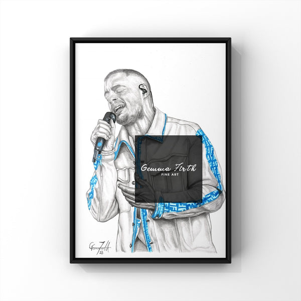 Famous Singer Dermot K Inspired Drawing Print