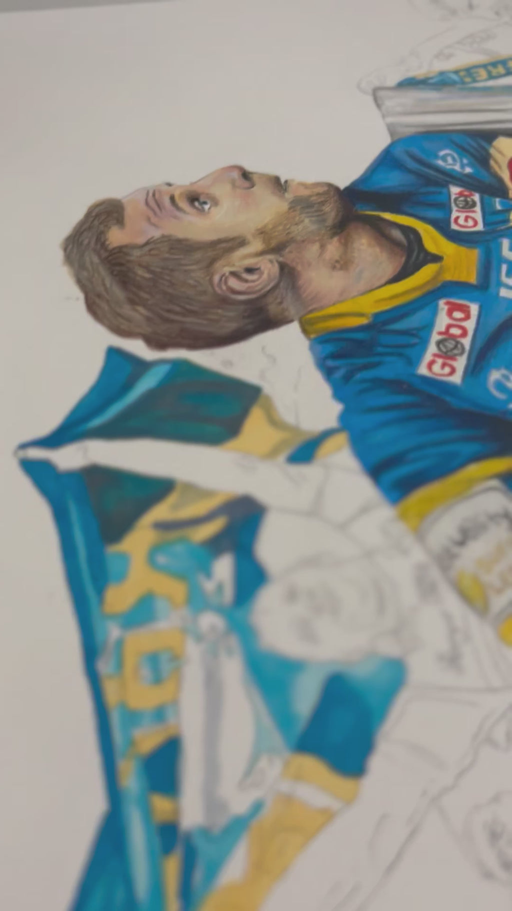 "BURROW 7" Rob Burrow Inspired Pencil Drawing Tribute *Original Artwork*