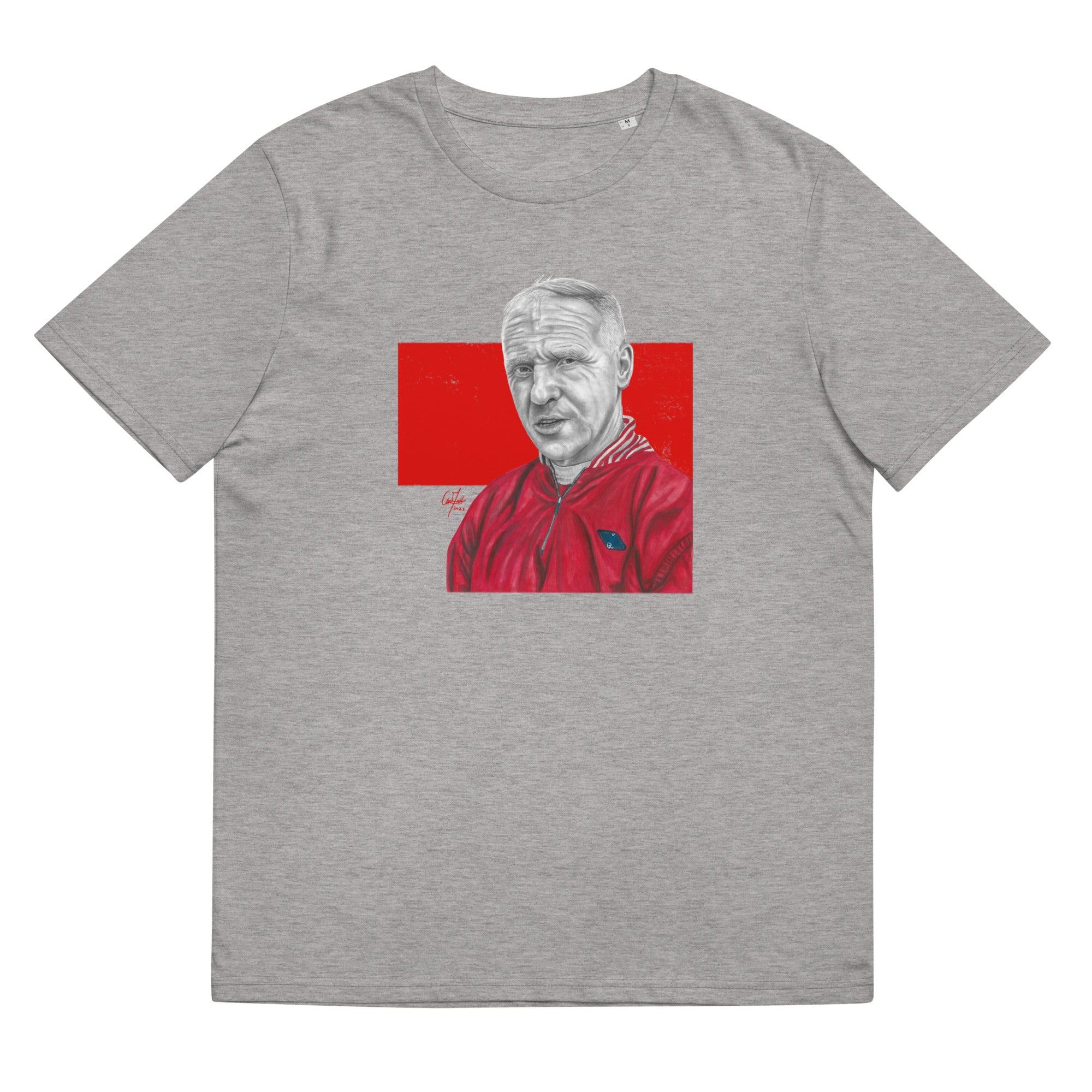 Bill Shankly Drawing Unisex organic cotton T-shirt