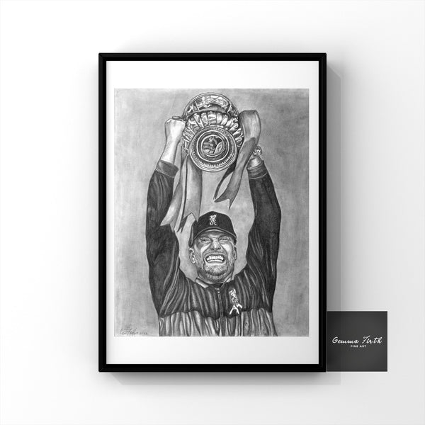 This is a print of one of my original drawings, Liverpool Manager Jurgen Klopp. This piece celebrates Liverpool’s FA cup win. This print would be a fantastic gift for any Liverpool fan, suitable for any room. The prints are available in A5, A4 and