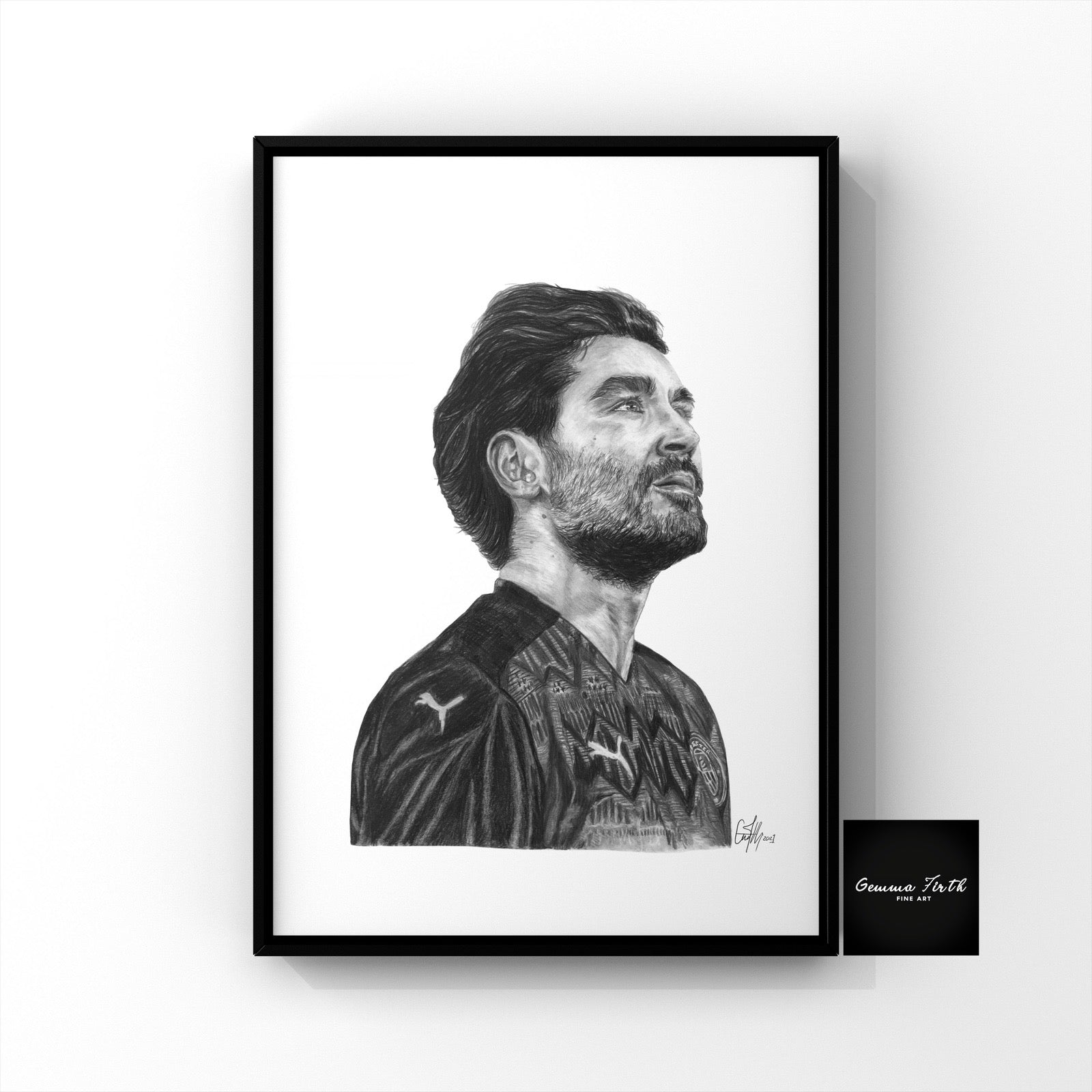 This is a print of one of my original drawings, Manchester City player İlkay Gündoğan. This print would be a fantastic gift for any Manchester City fan, suitable for any room. Print Sizes A5, A4 and A3 are available for this print - It great for any room, even a home bar or mancave!