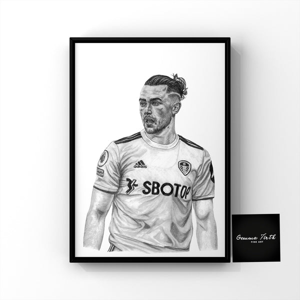 This is a graphite pencil drawing of Leeds United player Jack Harrison. The prints are available in A4, A3 and A5 sizes and will also be signed by myself. They are extremely easy to frame. This print would be a fantastic gift for any Leeds fan, suitable for any room. Jack Harrison poster print. Footballer Print Footballer Art